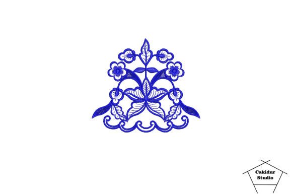 Blue Pentagon: A Bold Embroidery Design for Craft Fair Success