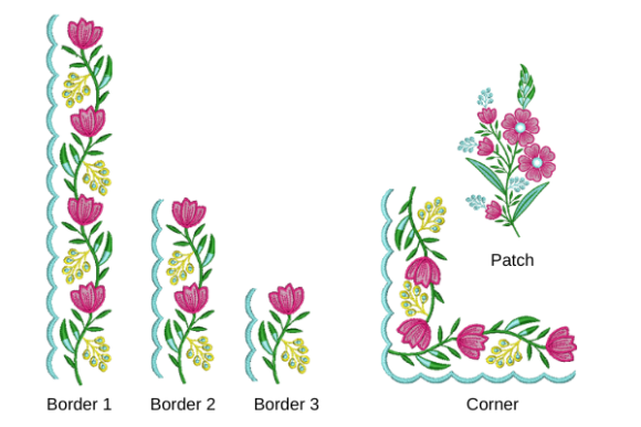 Border Set with Patch Review: A Floral Frame for Real Projects