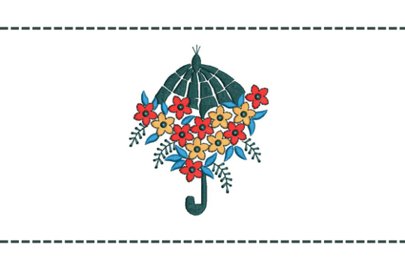 Creative Floral Umbrella: A Seasonal Embroidery Design Review