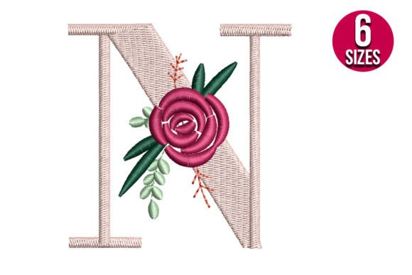 Floral Alphabet N Letter Review for Seasonal Embroidery Projects