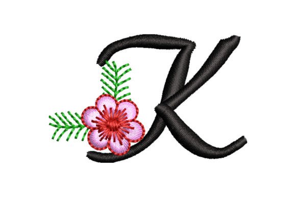 Floral Letter K: A Seasonal Embroidery Gem