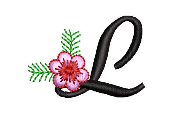 Floral Letter L: A Seasonal Embroidery Gem