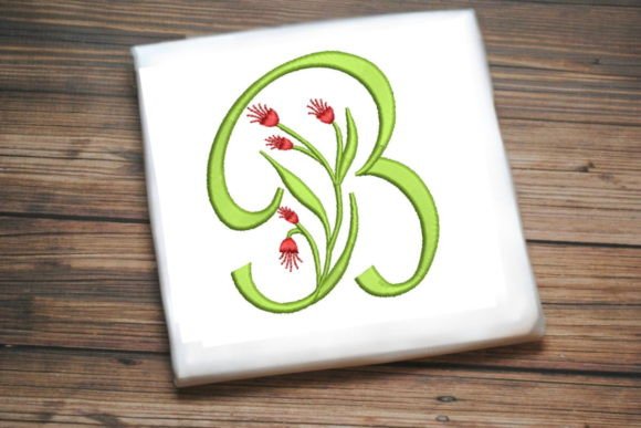 Floral Monogram Letter B