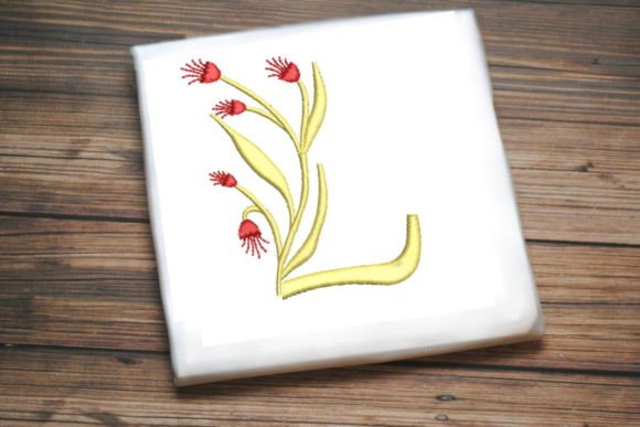 Floral Monogram Letter L
