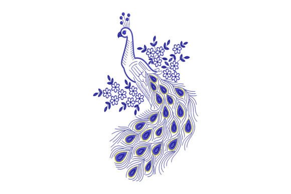 Floral Peacock: A Unique Embroidery Design