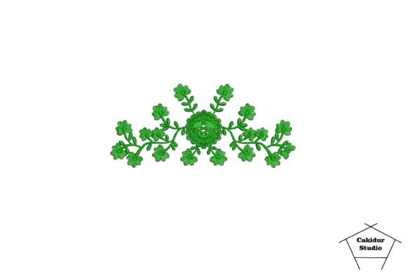 Green Flowers Embroidery Review for Etsy and Small Shop Products