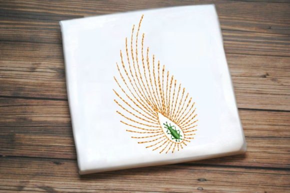 Orange One Line Floral Embroidery Design Review