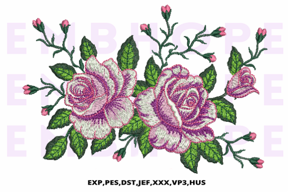 Purple Stitch Flowers: A Versatile Embroidery Design for Boutique Sweatshirts