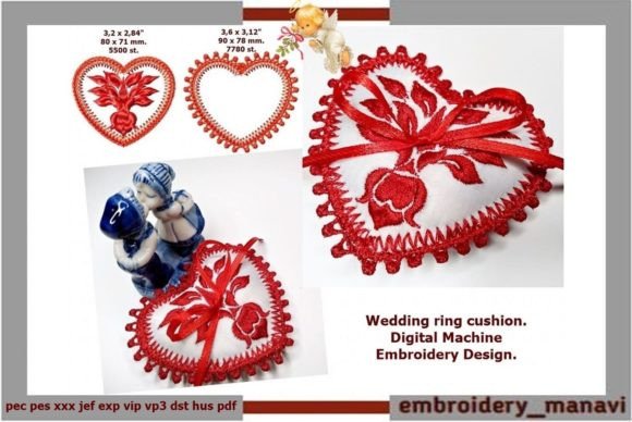Wedding Ring Cushion: A Heartfelt Embroidery Design for Real Projects